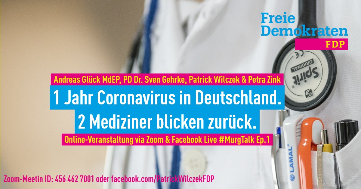 Infoveranstaltung: 1 Jahr Coronavirus in Deutschland. 2 Mediziner berichten.