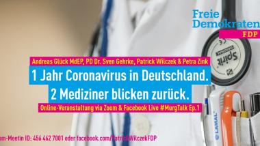 Infoveranstaltung: 1 Jahr Coronavirus in Deutschland. 2 Mediziner berichten.